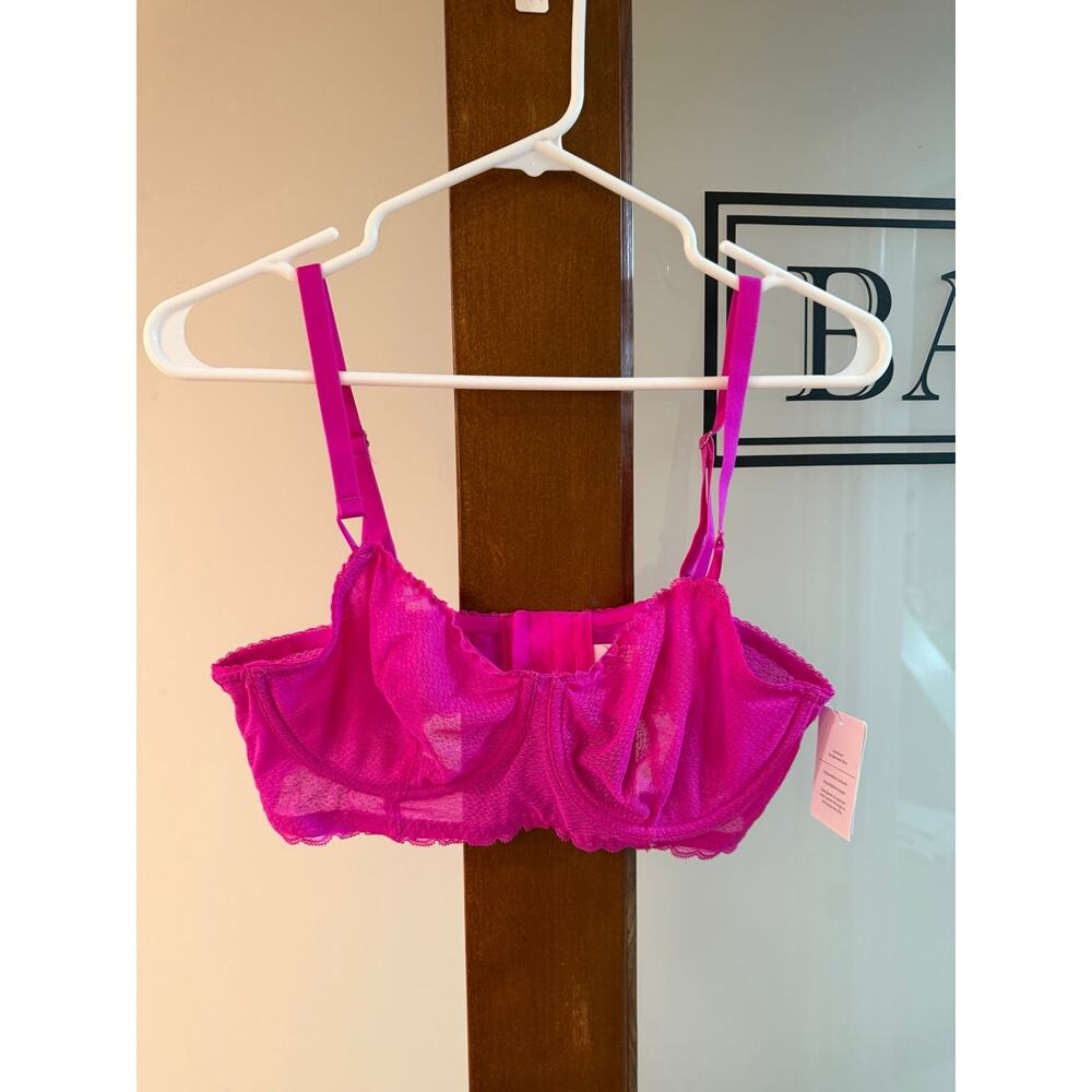 Auden lace bra 38B HOT PINK/MAGENTA!